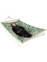 ZÁHRADNÁ HOJDACIA SIEŤ PRE 2 OSOBY 200X150CM S TYČOU A STRAPCOM MIAMI NATURA JUNGLE