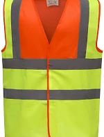 Bezpečnostná vesta Yoko HVW 100 Hi-Vis 79.W100, hi-vis oranžová/hi-vis žltá