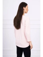 Blúzka s 3D grafikou Watch powder pink