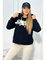 Mikina s nápisom Voyage čierny