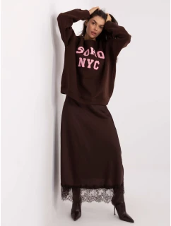 Mikina MJ BL H2501.75 tmavohnedá