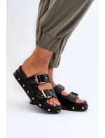 Dámske papuče na platforme Big Star Black Dámske papuče na platforme Big Star Black