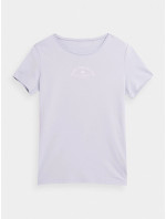 Dámske bavlnené tričko 4FAW23TTSHF0903-52S svetlo fialové - 4F