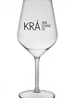 KRÁSNA KRÁĽOVNÁ KRÁSY - priehľadný nerozbitný pohár na víno 470 ml