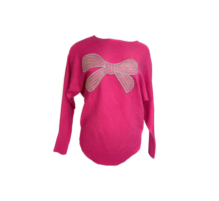 Dámsky svetrík s aplikáciou mašle na prednom diele - Gemini