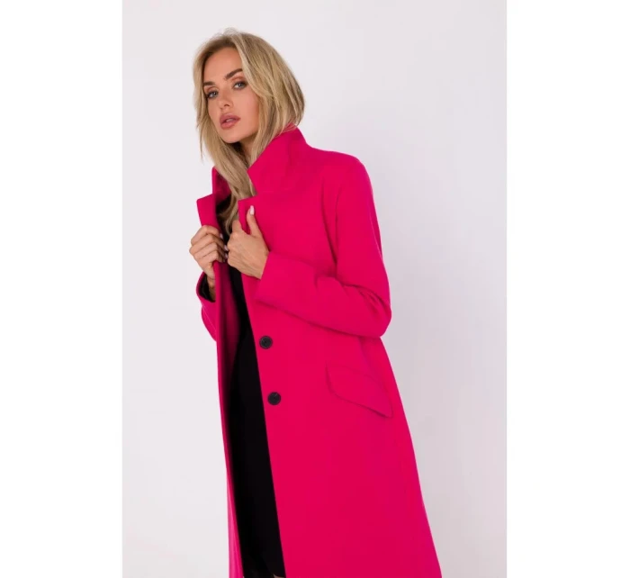 Kabát na gombíky M758 fuchsiová -Moe Kabát na gombíky M758 fuchsiová -Moe