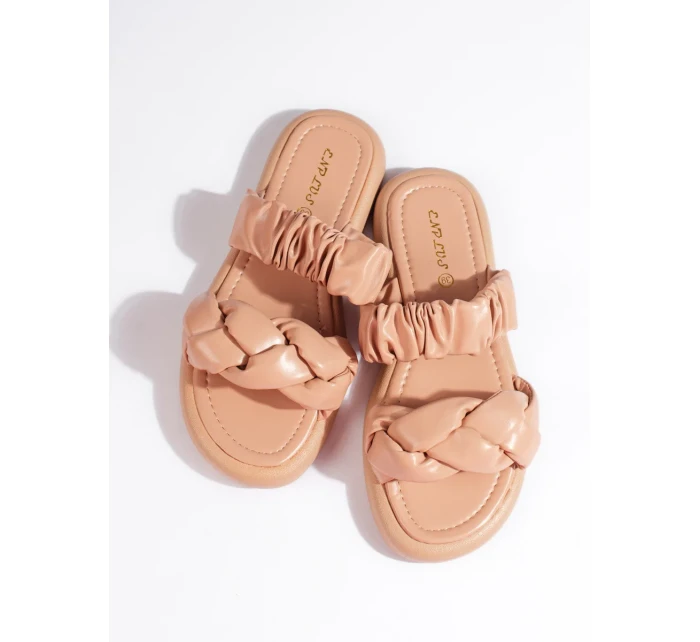 Trendy nazouváky dámské hnědé bez podpatku Trendy nazouváky dámské hnědé bez podpatku