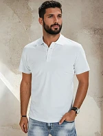 Pánske bavlnené polo tričko biele FashionStreet PX0514