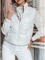 Dámská krátká oboustranná vesta bílá Dstreet model 21984356 - FashionStreet