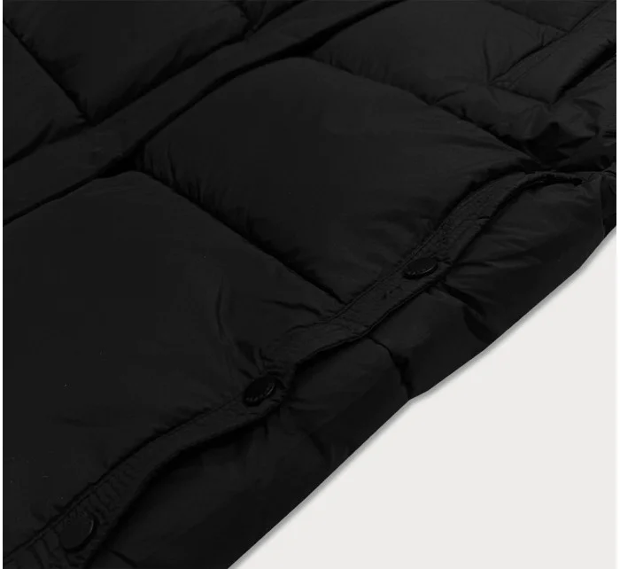 Zimowa kurtka damska z kapturem czarna model 21247792 - Glakate Zimowa kurtka damska z kapturem czarna model 21247792 - Glakate