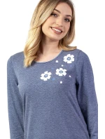 Dámska nočná košeľa 141 modrá - REGINA Dámska nočná košeľa 141 modrá - REGINA