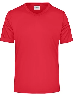 JN Pánské sportovní tričko s výstřihem do V 02.0 red model 22413778 - Daiber