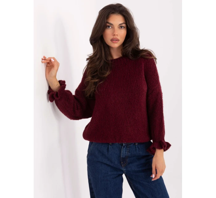 Sweter MI SW model 21370619 bordowy - FPrice