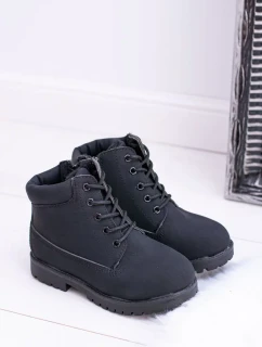 práškové černé teplé Dětské boty traper Dexter