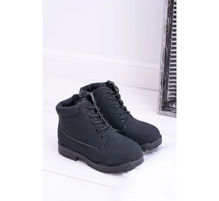 práškové černé teplé Dětské boty traper Dexter práškové černé teplé Dětské boty traper Dexter