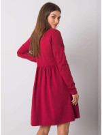 Bavlnené šaty RUE PARIS z bordovej bavlny