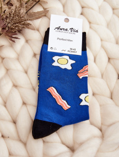 Pánske ponožky so vzormi modrých vajíčok