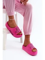 Dámske penové papuče na pevnej podrážke s medvedíkom Fuchsia Lamira Dámske penové papuče na pevnej podrážke s medvedíkom Fuchsia Lamira