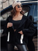 NANCY dámska alpaková bunda s kapucňou čierna FashionStreet NY0693