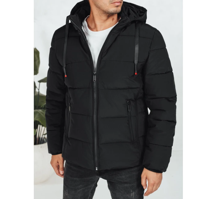 Pánská prošívaná zimní bunda s kapucí černá Dstreet model 21991468 - FashionStreet