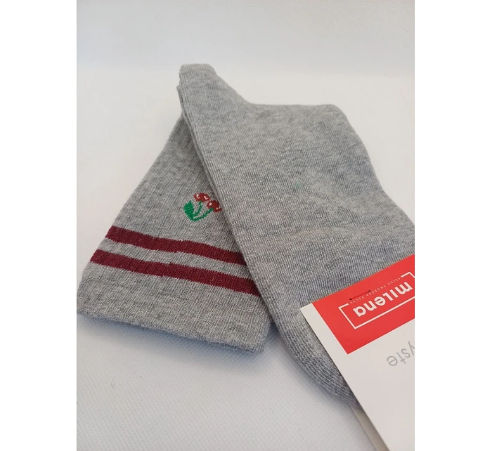 Milena ponožky 0200-237 Čerešňa a pruhy 37-41 Milena ponožky 0200-237 Čerešňa a pruhy 37-41