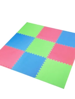 Multipack One Fitness puzzle mat MP10 zeleno-modro-červená 9 kusov 10 mm