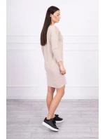 Šaty s potiskem Honey model 18744054 béžové - K-Fashion