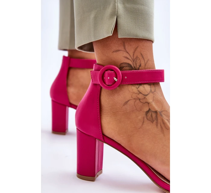 Dámské Sandály Na Podpatku Fuchsie model 21618211 - EVENTO