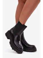 Zateplené kotníkové boty na zip Černé model 21708977 - Boto Zateplené kotníkové boty na zip Černé model 21708977 - Boto