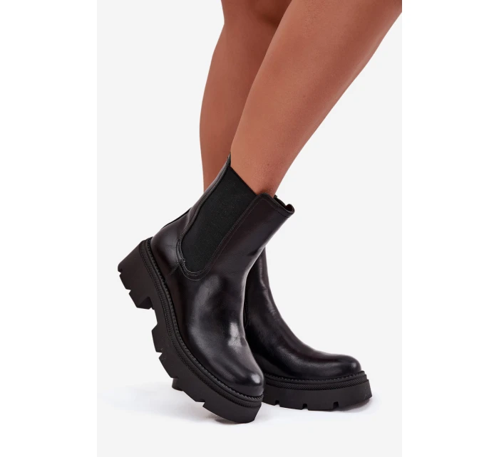 Zateplené kotníkové boty na zip Černé model 21708977 - Boto Zateplené kotníkové boty na zip Černé model 21708977 - Boto