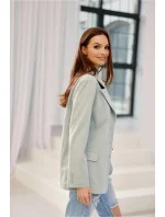 Dámska bunda ZAK0016 tyrkysová - Roco Fashion