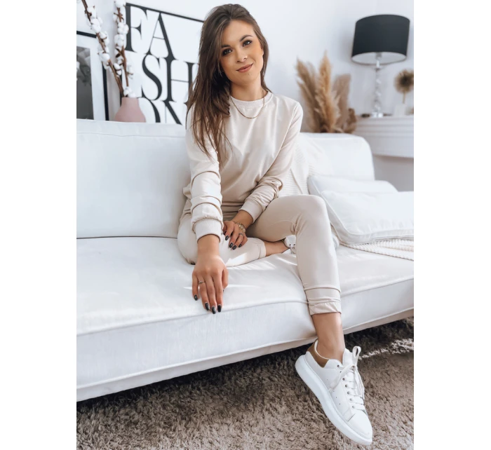MILIAN dámská tepláková souprava světle béžová Dstreet model 21967792 - FashionStreet