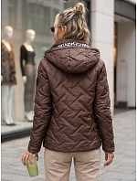 Kurtka damska przejściowa z kapturem brązowa model 22350580 - FashionStreet Kurtka damska przejściowa z kapturem brązowa model 22350580 - FashionStreet