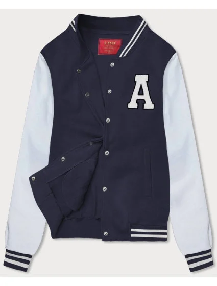 Tmavomodrá dámska mikina typu "college" (AMG-57)