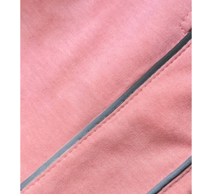 Krátke dámske šortky v lososovej farbe (8K952-38)
