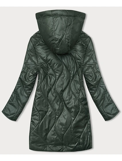 Tmavě zelená dámská bunda s odepínací kapucí model 18851537 - S'WEST