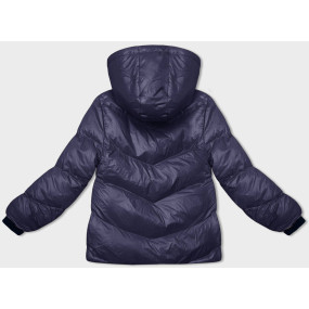 Dámska páperová zimná bunda vo slivkovej farbe (23065-215)