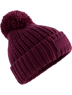 B 329 Pletená čepice s bambulí  burgundy model 22469575 - Beechfield