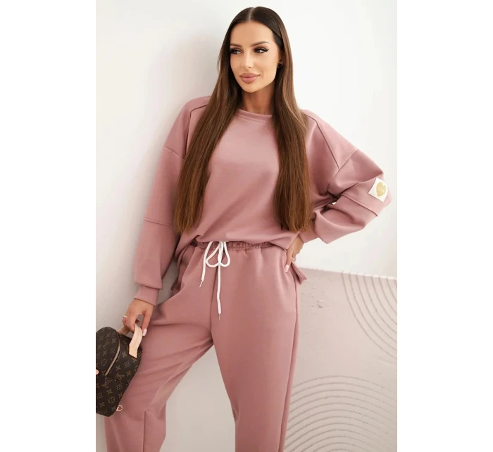 Dámsky maslový set s voľnou mikinou a nohavicami LOVE khaki Dámsky maslový set s voľnou mikinou a nohavicami LOVE khaki