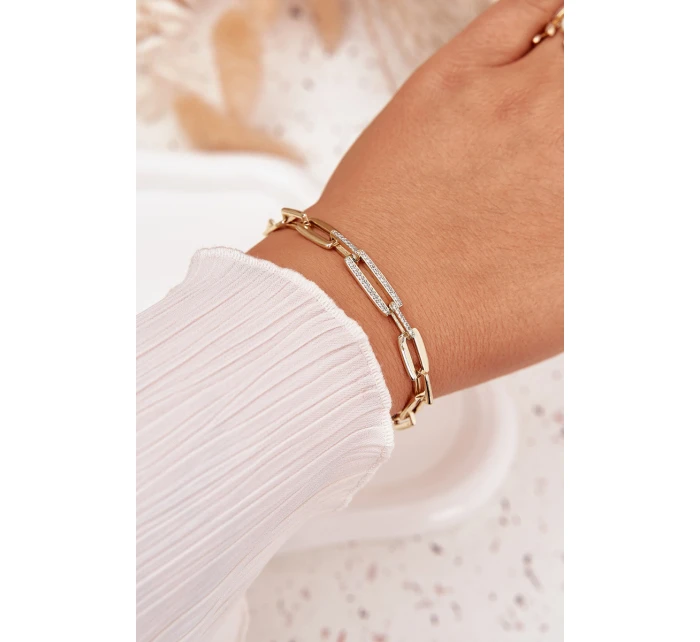 Dámský náramek řetěz ze chirurgické oceli zlatý