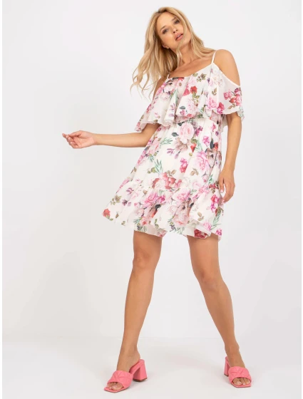 Dámské šaty TW SK BI model 18536747 světle béžová s květy - FPrice