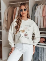 Dámska nadrozmerná mikina so srdiečkami PINKNOTE sivá FashionStreet BY1501