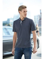 JN Pánské piqué polo 02.0 black/black white model 22494458 - Daiber JN Pánské piqué polo 02.0 black/black white model 22494458 - Daiber