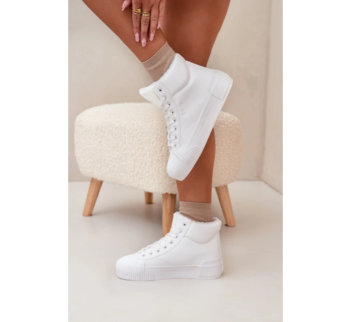 Zateplené dámské tenisky na platformě Big Star model 21705849 Bílé - Big Star Shoes Zateplené dámské tenisky na platformě Big Star model 21705849 Bílé - Big Star Shoes