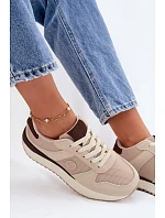 Dámské tenisky na platformě Big Star TT274275 Béžové Dámské tenisky na platformě Big Star TT274275 Béžové