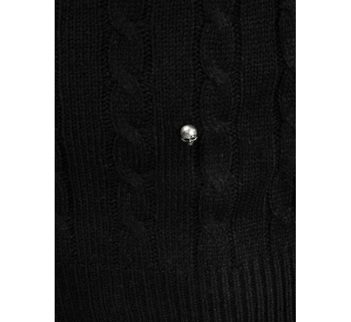 Pánsky čierny sveter FashionStreet WX1880
