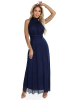 dlouhé šaty s  a střihem námořnická modř model 21418735 - numoco basic