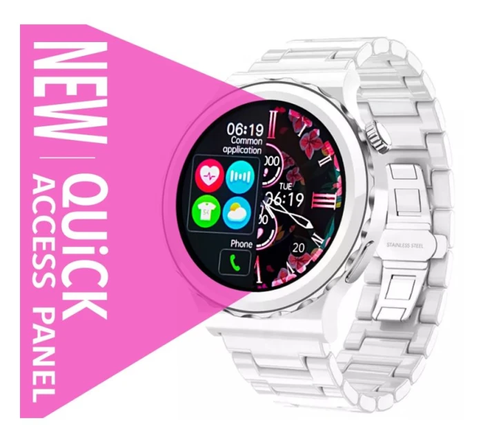 Dámske inteligentné hodinky Rubicon RNCE92 PRO White/2 x remienok SMARUB171 Dámske inteligentné hodinky Rubicon RNCE92 PRO White/2 x remienok SMARUB171