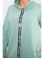 Šaty s kravatou tmavo mätové Šaty s kravatou tmavo mätové