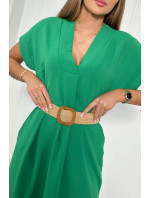 Šaty s ozdobným pásom zelené